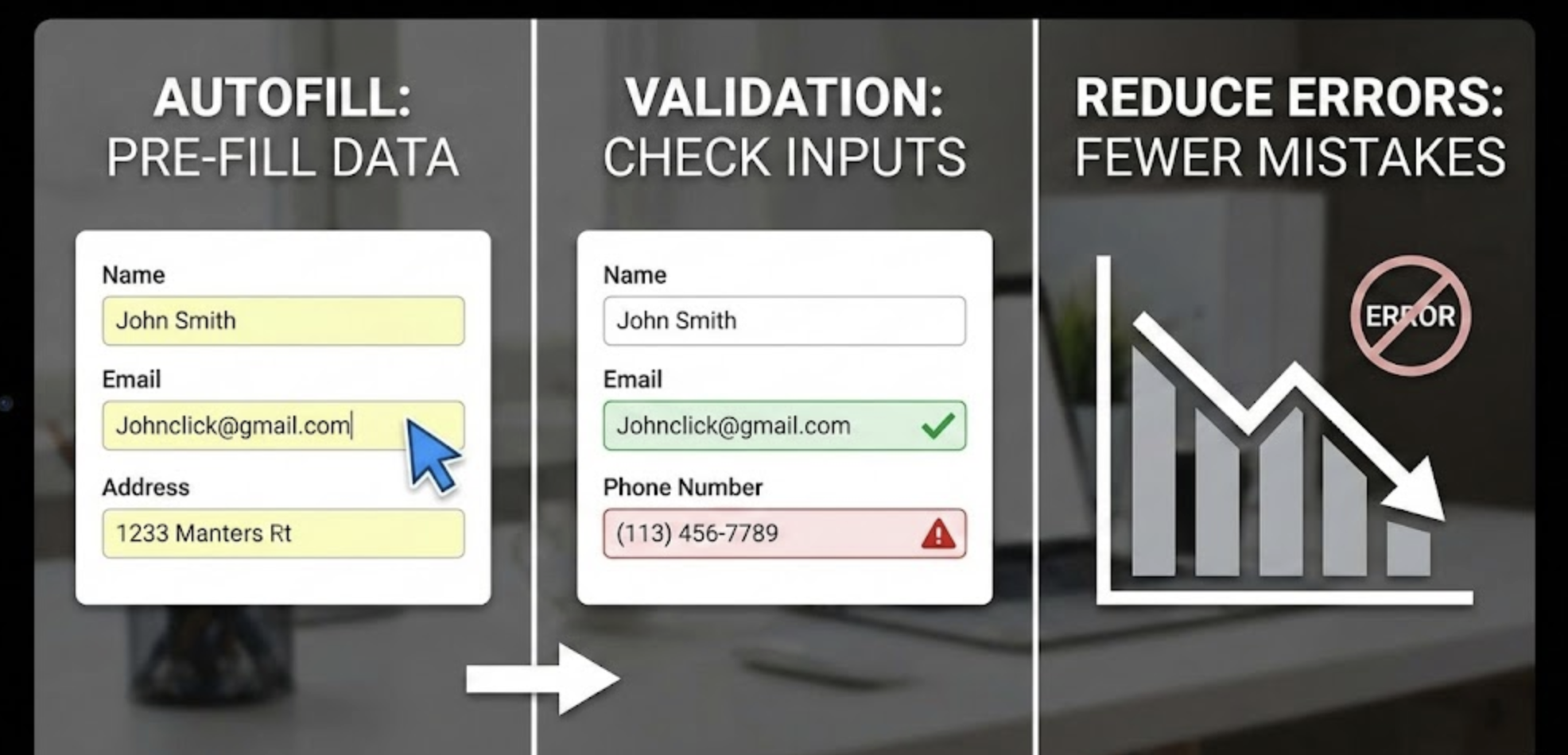 How to Use Autofill and Validation to Reduce Errors?